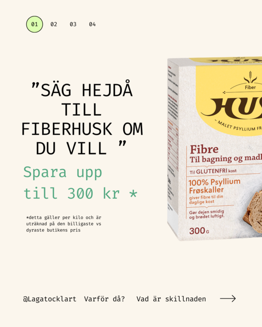 Säg hejdå till fiberhusk om du vill Spara upp till  300 kr*