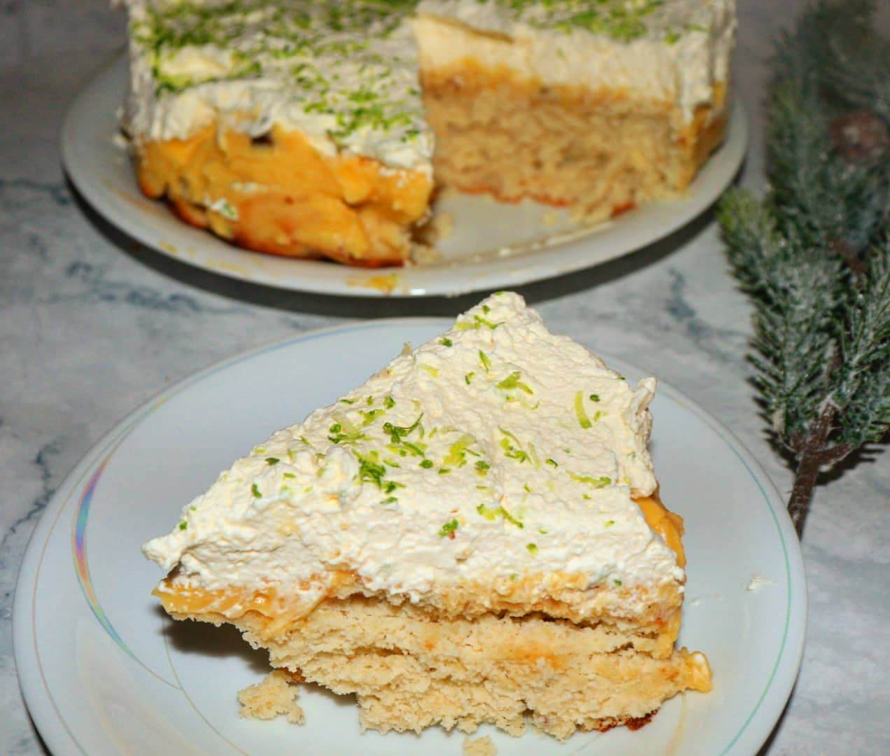 Limekaka med limecurd
