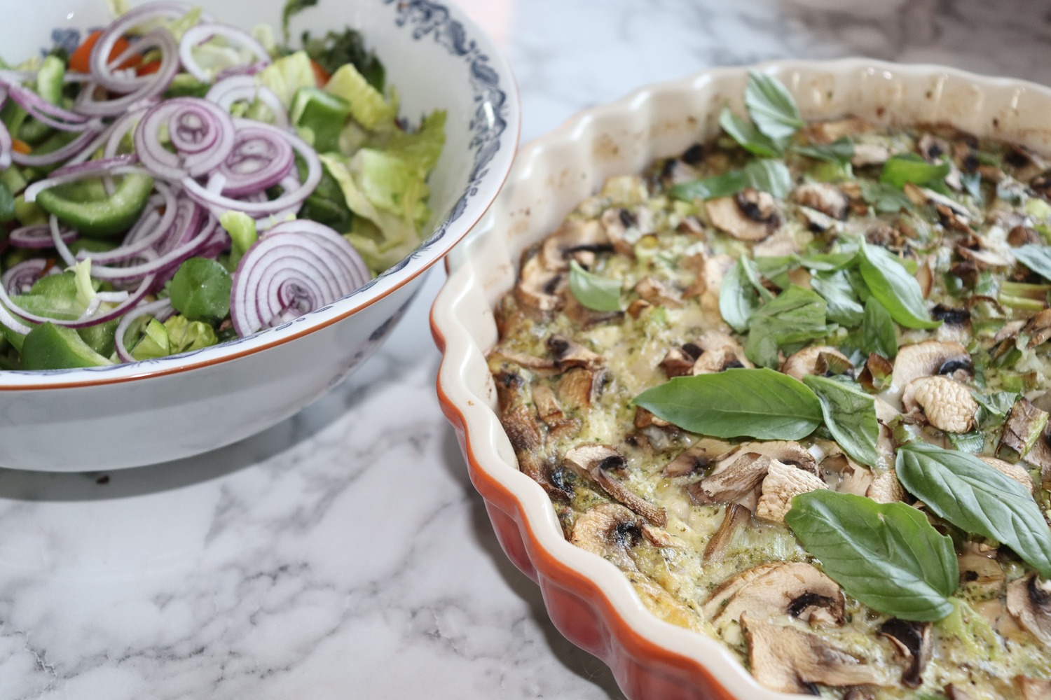 Pesto Frittata med svamp