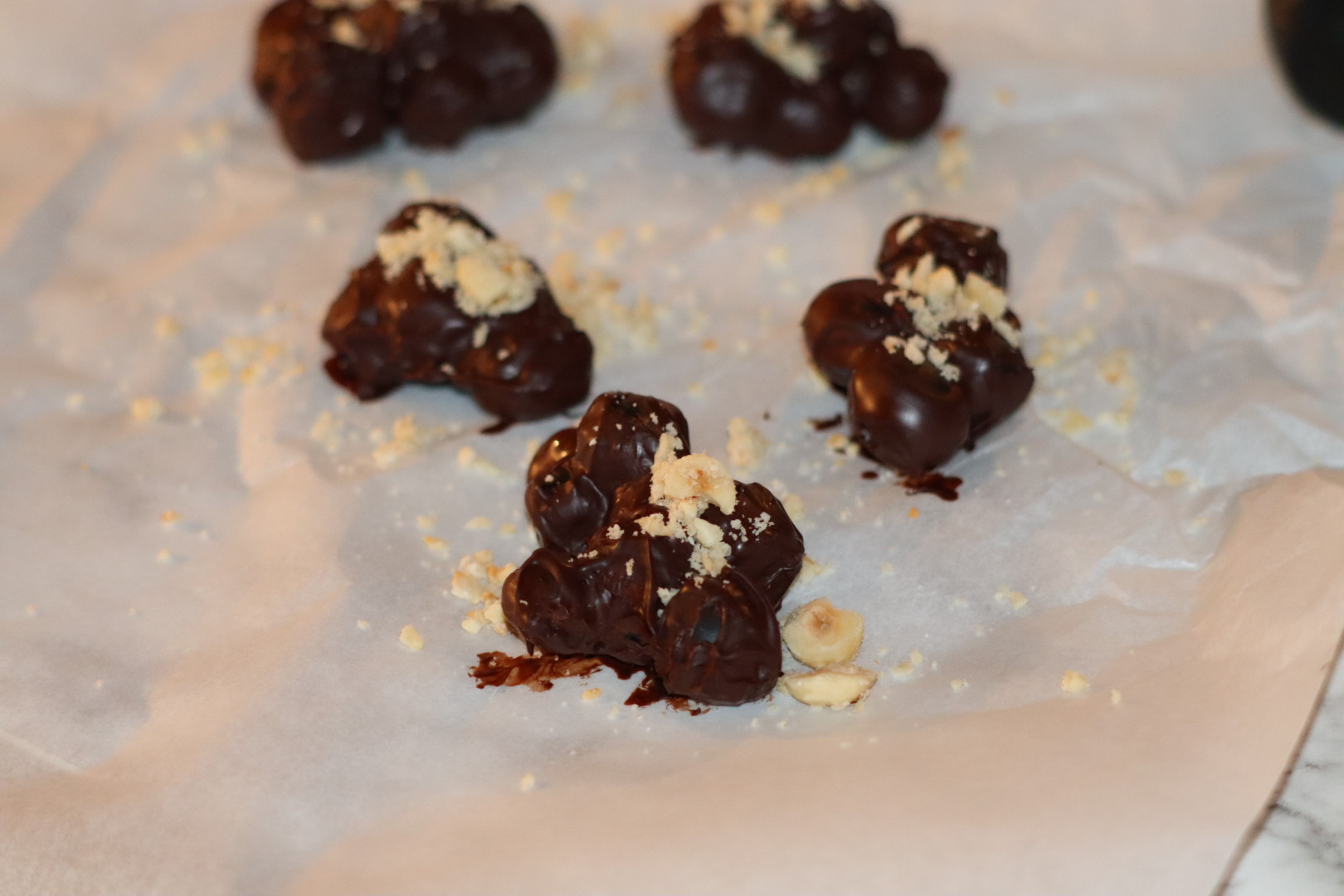 Choklad och blåbärs kluster 