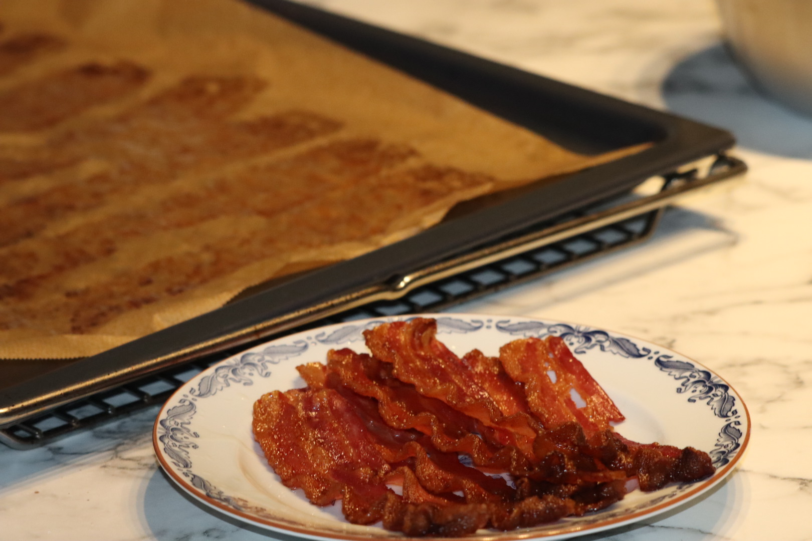 Bacon i ugn