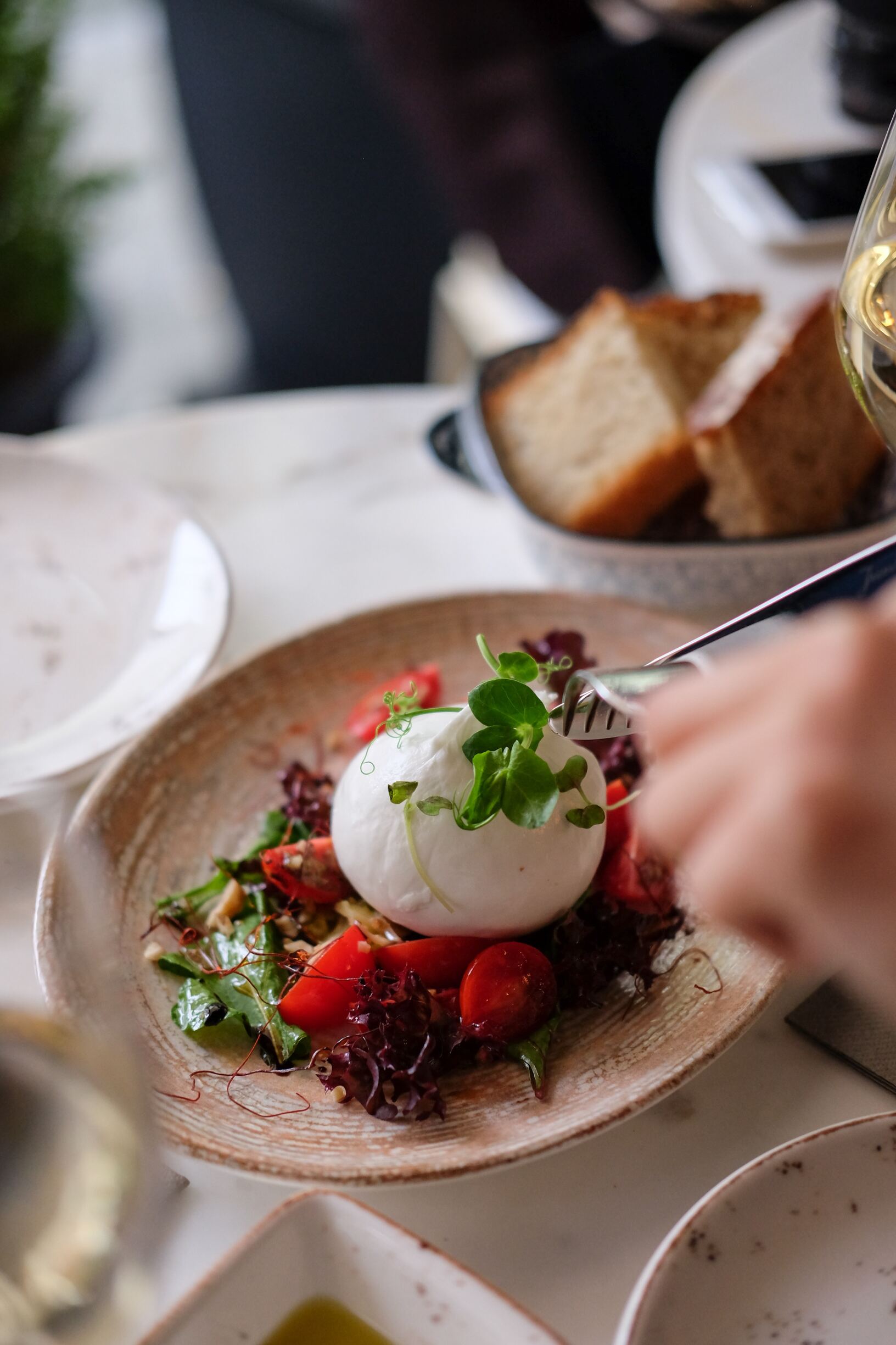 En ljummen höstig burrata sallad 