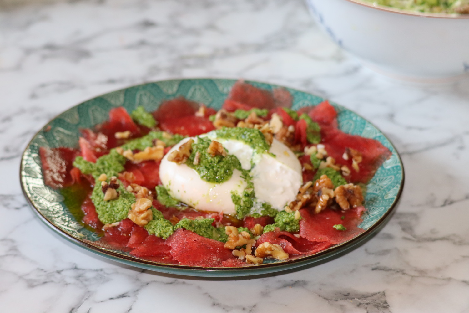 Vattenmelon Carpaccio med burrata