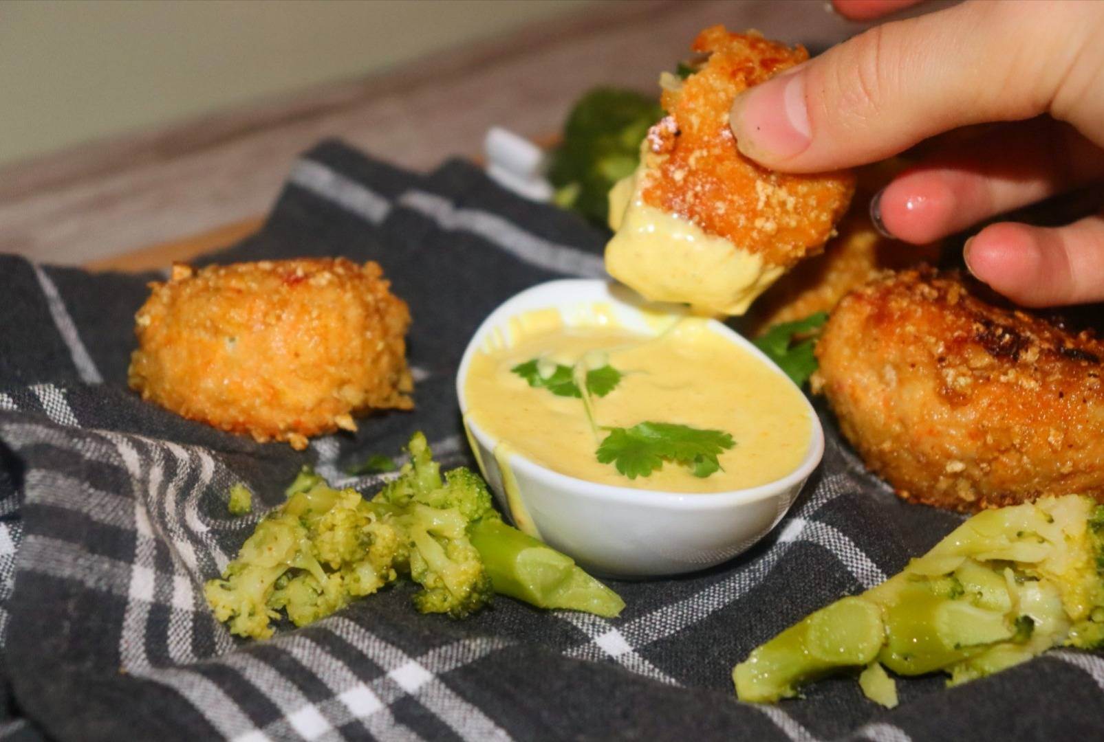 LCHF kycklingfärs nuggets