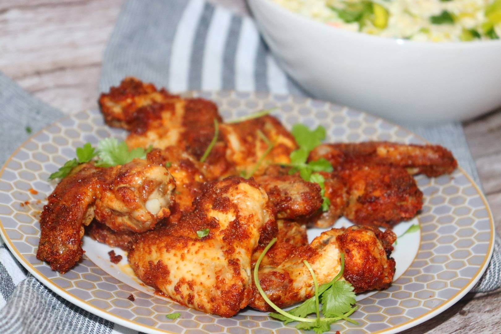 krispiga kycklingvingar i airfryer