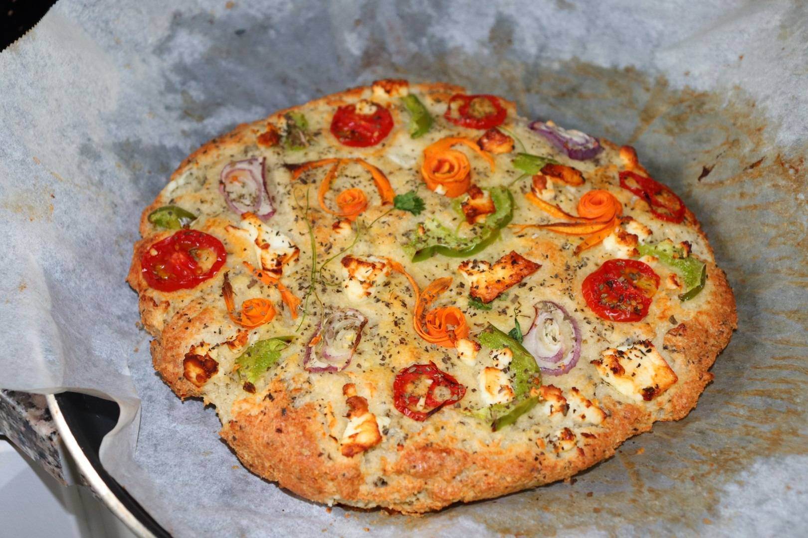 LCHF Halloumi focaccia