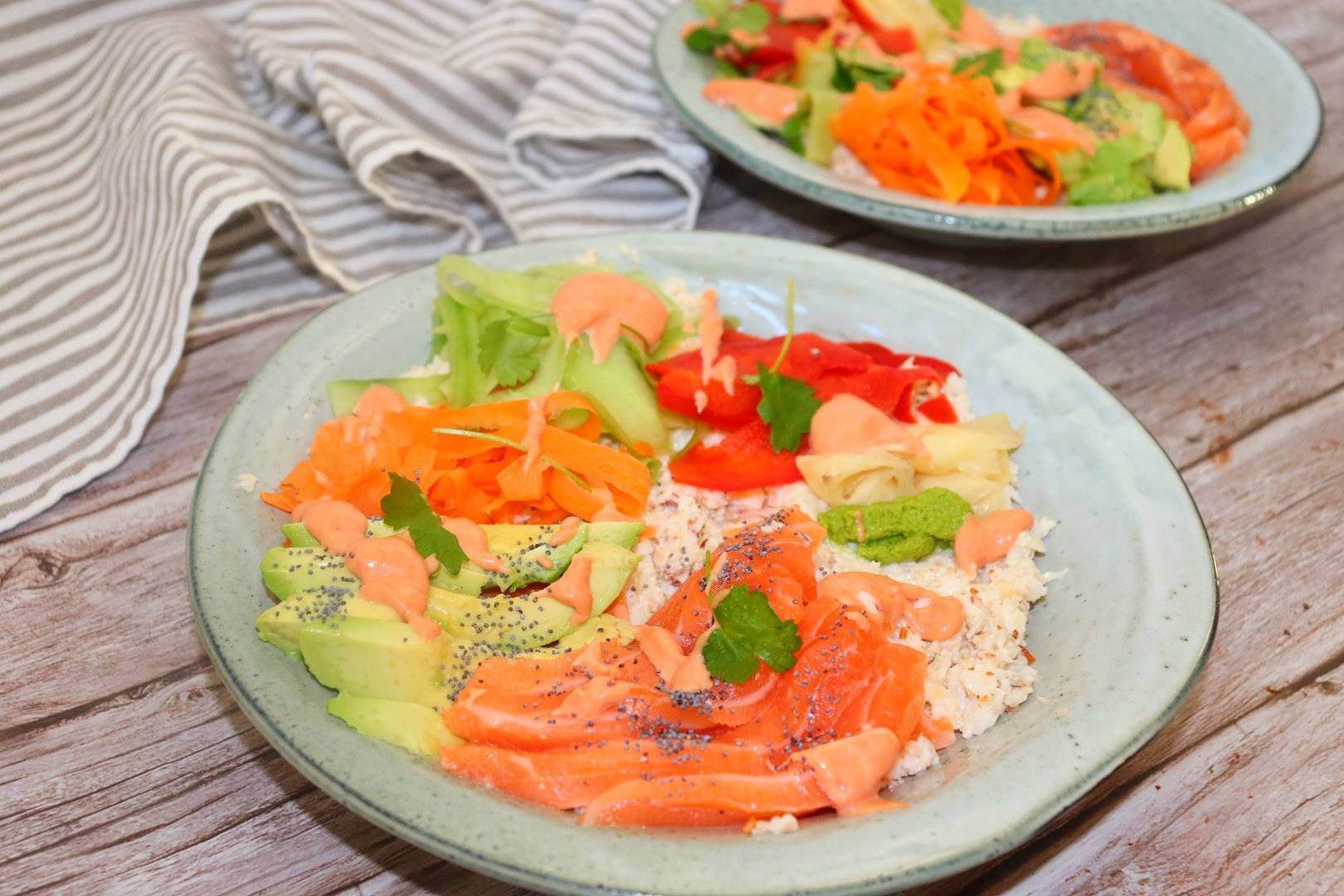 Blomkåls Poké bowl