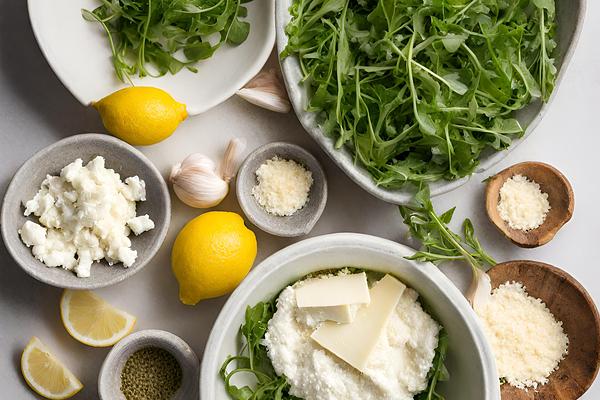 Ruccolapesto med ricotta och hasselnötter 